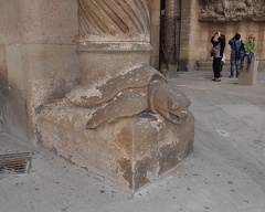 Turtle at the base of the column